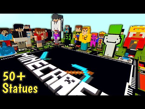 I Made Every Youtuber's Statue In Minecraft Ft. Techno Gamerz !!!!