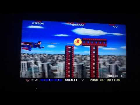 80's SUPERMAN arcade video coin-op game like Superman 3 scene!