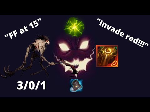 How to make a team FF in 15 minutes with tank Fiddlesticks in the jungle.