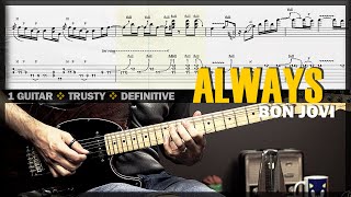 Download lagu Always | Guitar Cover Tab | Guitar Solo Lesson | Backing Track with Vocals 🎸 BON JOVI mp3