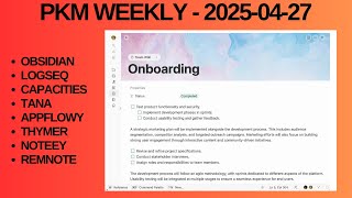 PKM (Personal Knowledge Management) Weekly Update - 2025-04-27