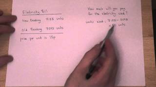 Reading and Calculating electricity bills efficiently
