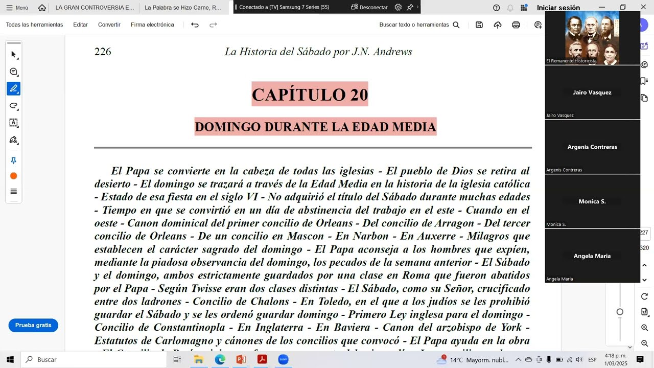 EL DOMINGO EN LA EDAD MEDIA. Argenis Contreras.