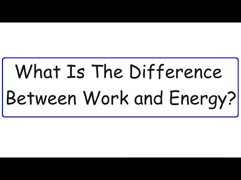What Is The Difference Between Work and Energy?