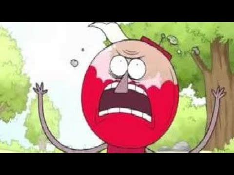 Rigby le tira basura a Benson