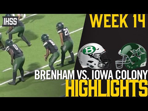 Iowa Colony Edges Brenham 31-30 in Thrilling 5A-D2 Semifinal!
