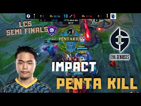 Impact PENTA KILL Gangplank on LCS Semi Finals - EG VS TL