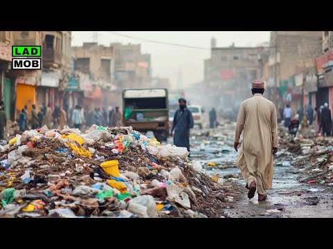Daily Life in a Pakistani Street Market | 4K HDR Walking Tour Pakistan