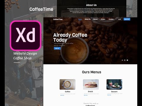 Learn Design Coffee shop using Adobe XD