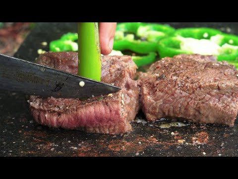 The Ultimate Steak! - Fried beef on rocks in the forest | jungle kitchen