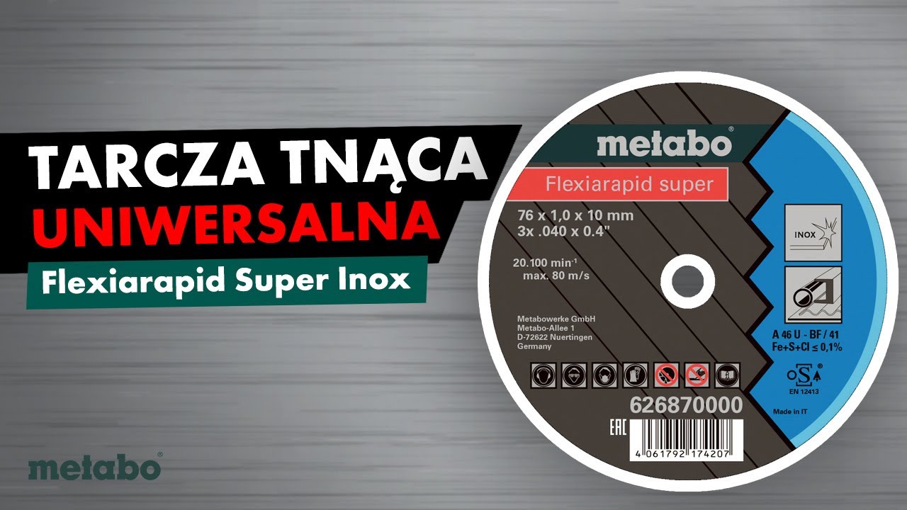 Metabo tarcza tnąca „Flexiarapid Super” inox