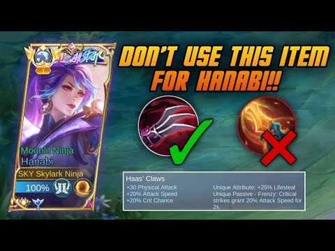 DON'T USE THIS NEW ITEM ON HANABI!! HANABI BEST BUILD & EMBLEMS 2023 | HANABI GUIDE, GAMEPLAY | MLBB