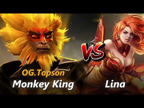 How to Monkey King mid vs Lina (feat. Topson) | First 10 minutes