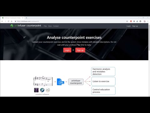 Analyse counterpoint exercises online with Artinfuser Counterpoint