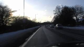preview picture of video 'Driving Through Powick On The A449, Worcester, Worcestershire, England 9th January 2010'