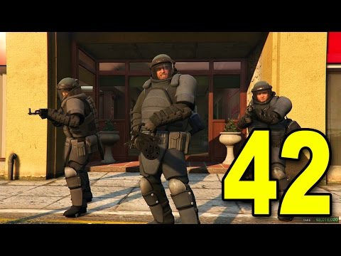 Grand Theft Auto V First Person - Part 42 - Juggernaut Suits! (GTA Walkthrough)
