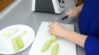 Crema de calabacín y puerros con Thermomix