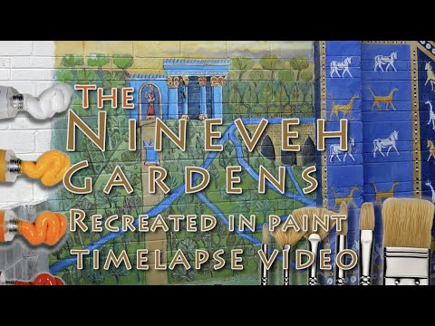 The Nineveh gardens recreated in paint (Mural Timelapse)