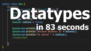 Datatypes in 83 Seconds