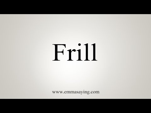Part of a video titled How To Say Frill - YouTube