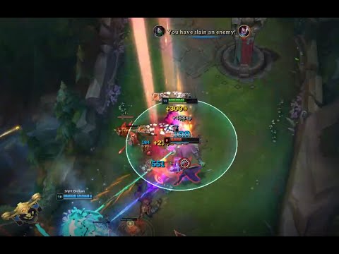 When Akali presses the second R button..