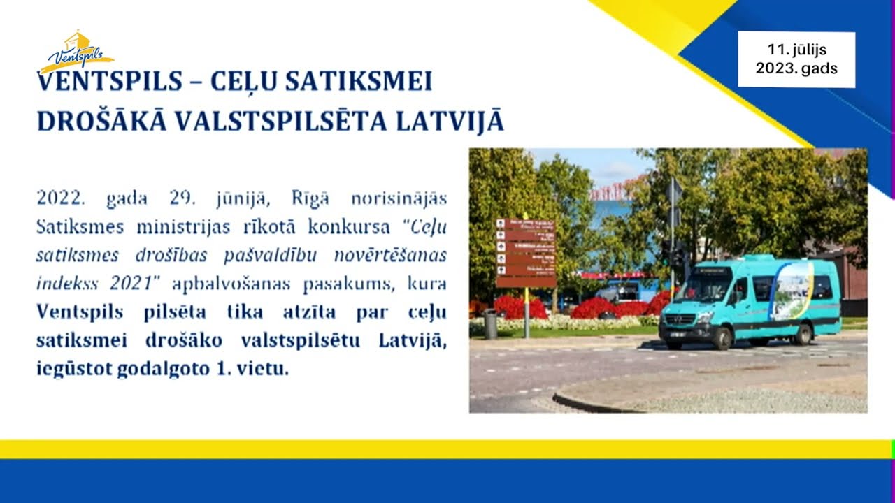 VIDEO: Ventspils valstspilsētas pašvaldības domes vadība par ventspilnieku panākumiem – 11.07.2023.