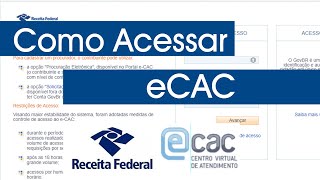 Como acessar o eCAC da Receita Federal