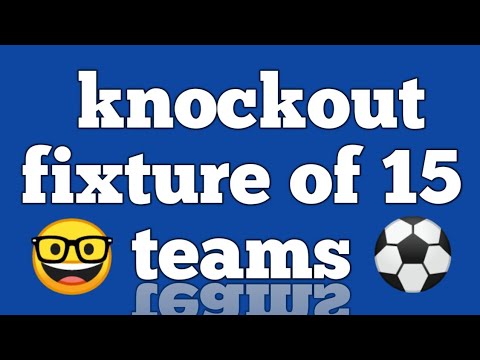 Knockout fixture of 15 teams | 15 teams Knockout fixture | class 12 | 15 teams | planning in sports