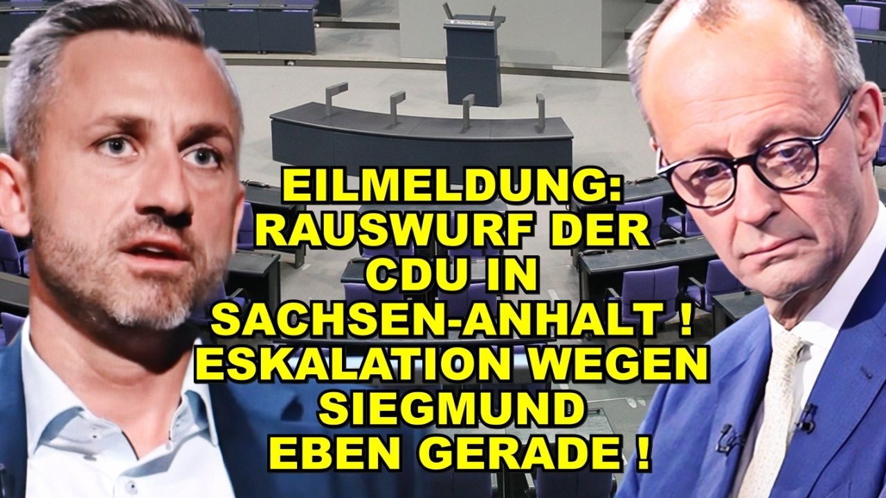 EIL: RAUSWURF DER CDU! Es KNALLT!