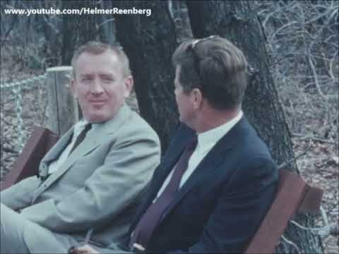 March 31, 1963 - President John F.  Kennedy, John Jr. and Paul 'Red' B. Fay at Camp David