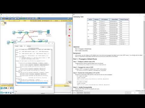 Lab 5.1.3.5 Packet Tracer - Propagating a Default Route in OSPFv2