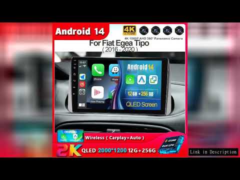 Android 15 For Fiat Egea Tipo 2016 -2020 Car Radio Multimedia Video Player GPS AI Voice CarPlay Head