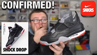 SHOCK DROP CONFIRMED!! JORDAN 4 BRED REIMAGINED ON SNKRS APP!!