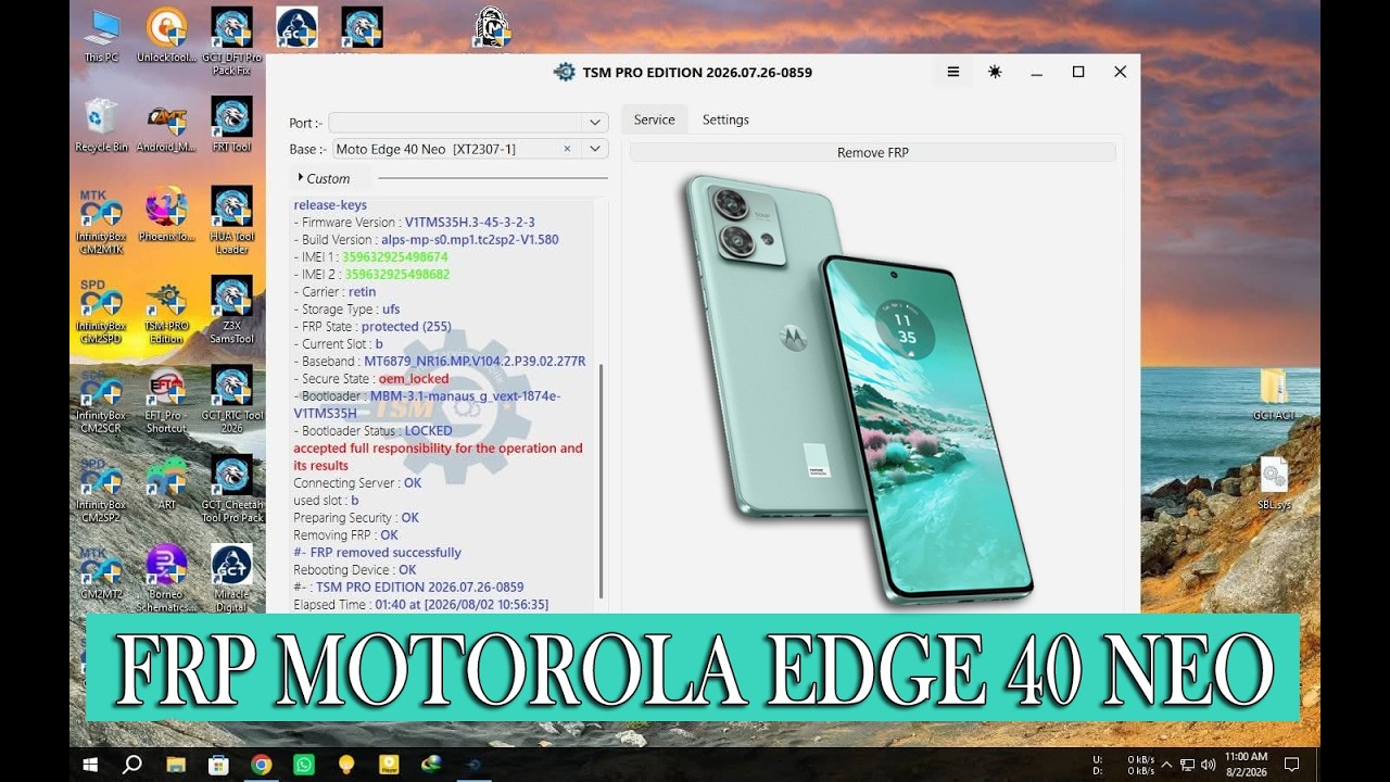 Motorola Edge 40 Neo FRP Bypass TSM Pro | Motorola XT2307-1 FRP Bypass Fastboot Mode |Google Account