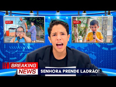Henrique finge brincar de Jornal - Notícias super engraçadas | Universo Kids