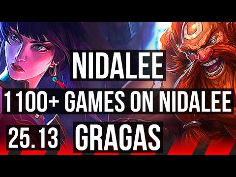 NIDALEE vs GRAGAS (TOP) | 1100+ games, 10/3/10 | EUW Diamond | 25.13