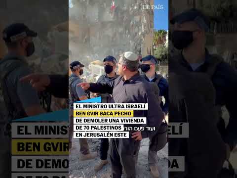 El ministro israelí Ben Gvir presume de derribar un edificio donde residían 70 palestinos #shorts