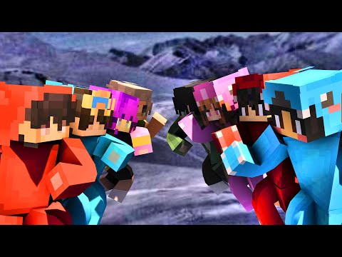 Cash and Nico and Zoey and Shady vs Omz and Roxy and Lily and Luke in Minecraft