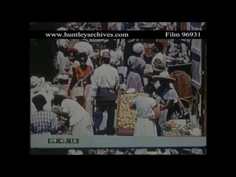 Barbados Market, 1950's.  Archive film 96931