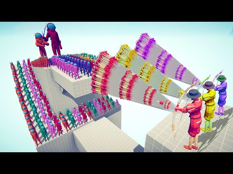 100x AMONG US ARMY + GIANT IMPOSTER vs 3x EVERY GOD - Totally Accurate Battle Simulator TABS