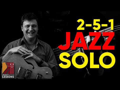 Jazz Guitar Improvisation: How to Solo on ii-v-i progression lesson (easy chords, arpeggios, scales)