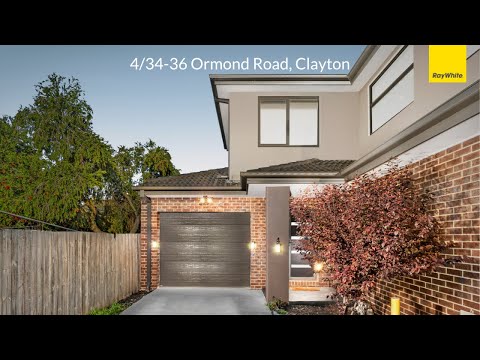 4/34-36 Ormond Road, Clayton, VIC 3168, 3房, 2浴, Townhouse