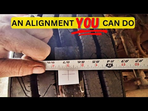 Easy front-end alignment on a semi truck.