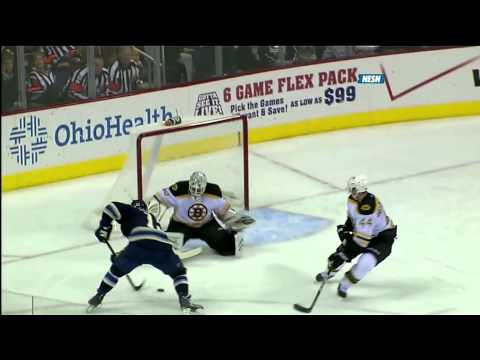 Derek Dorsett's Leg Injury/Interference Penalty vs. Boston Bruins (12/10/11)