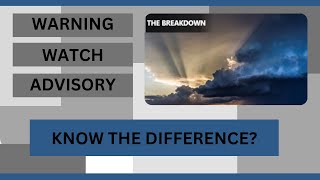 Breakdown: Why knowing the difference between a Warning, Watch, or Advisory is crucial