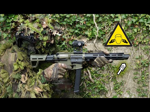 Stealthiest Airsoft Loadout With LOUDEST AEG (Ghillie Tries Novritsch SSR9)