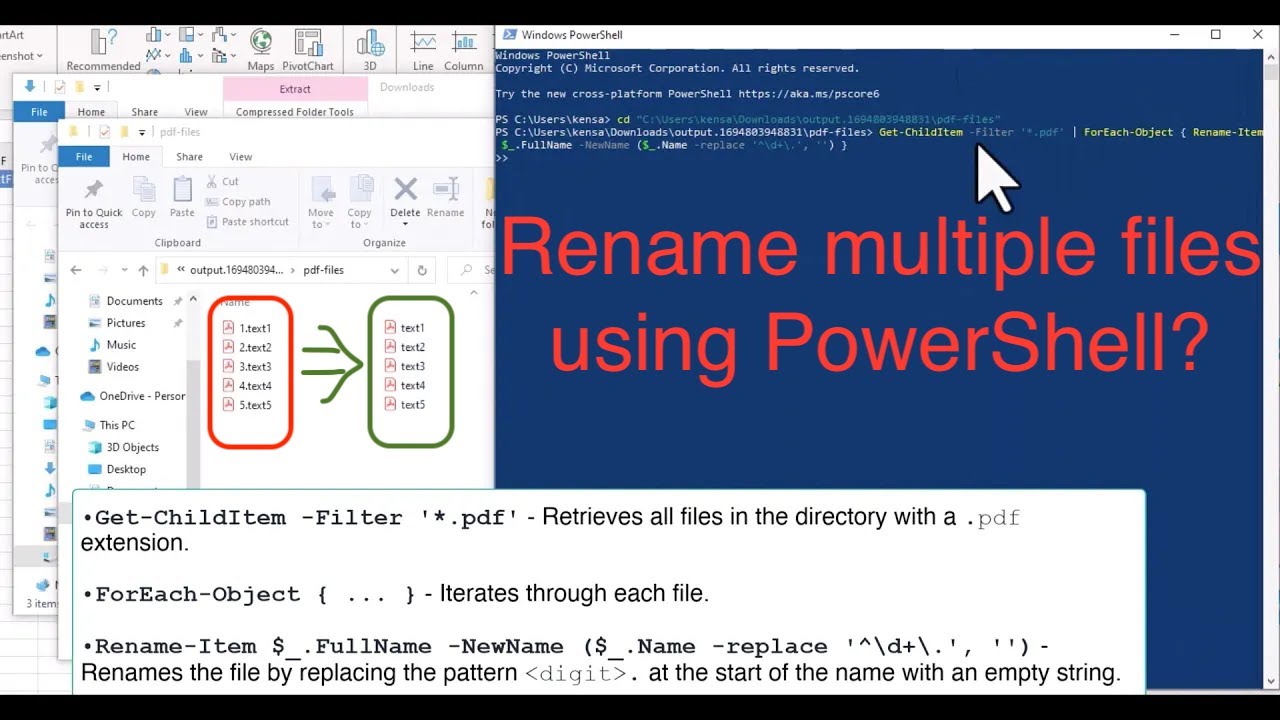 Batch Rename Files with PowerShell — Quick Tutorial