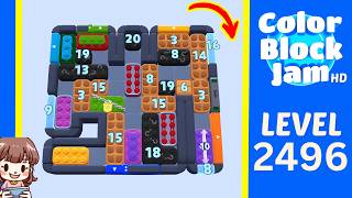 Solution du Niveau 2496 de Color Block Jam