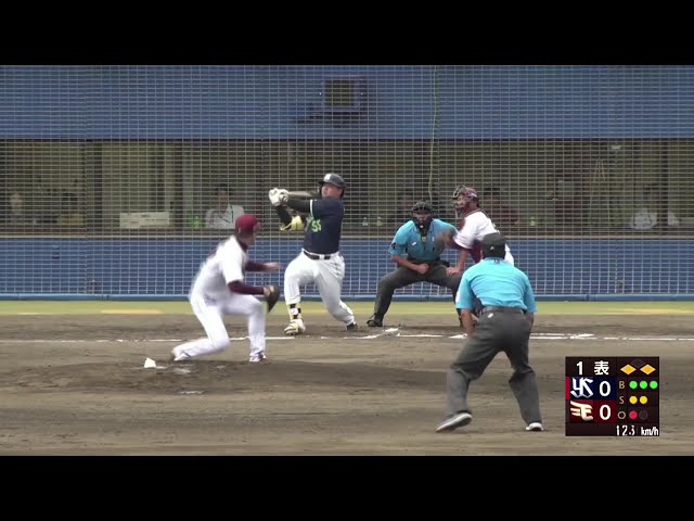 【ファーム】イーグルス・王彦程・田中貴也 一打先制のピンチを三振と挟殺プレーで切り抜ける!! 2025年7月26日 東北楽天ゴールデンイーグルス 対 東京ヤクルトスワローズ