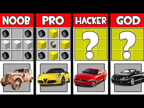 Minecraft Battle: SUPER GUN CRAFTING CHALLENGE! NOOB vs PRO vs HACKER vs GOD in Minecraft Animation